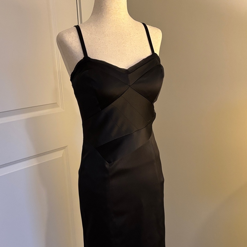 Vintage BCBG Paris Black Strapless Dress